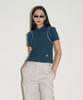 Heretic Active Line Half Zip-Up Collar T-Shirt / Teal