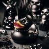 Lovely Duckieville Duck Statuette Punk Rock Duck Statue Satanic Duck