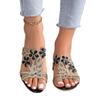 Women's Summer New Luxury Rhinestone Designer Sandals Women's Fashion Hollow Comfort Slip-On Beach Shoes Sandalias De Mujer