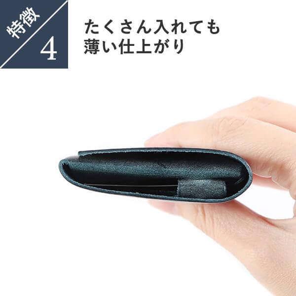 Shosa Business Card Holder Card Case CARD CASE Cowhide Thin Large Capacity Bridle Black [Design] Men's Women's Sho-ca1c (Bridle)