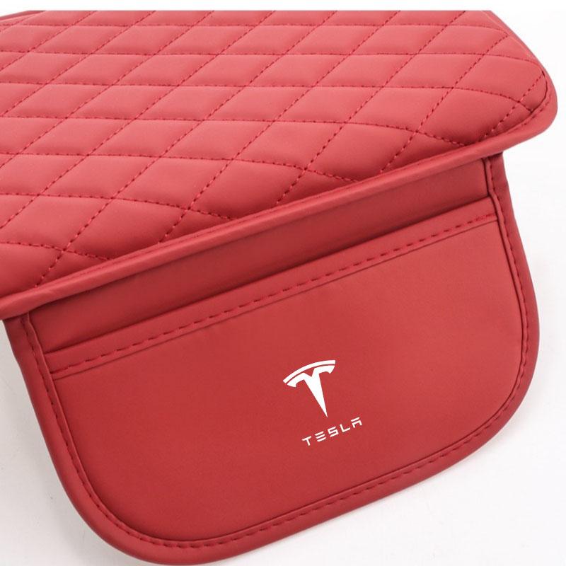 Car Center Console Armrest Box Pad With Storage Bag for Tesla Model 3 Model S Model X Model Y Auto Interior Accessories