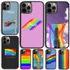 Gay Pride LGBT Rainbow Flag Phone Case For iPhone 17 Air 15 16e 14 13 Pro Max Coque 12 11 Pro Max PLUS Cover