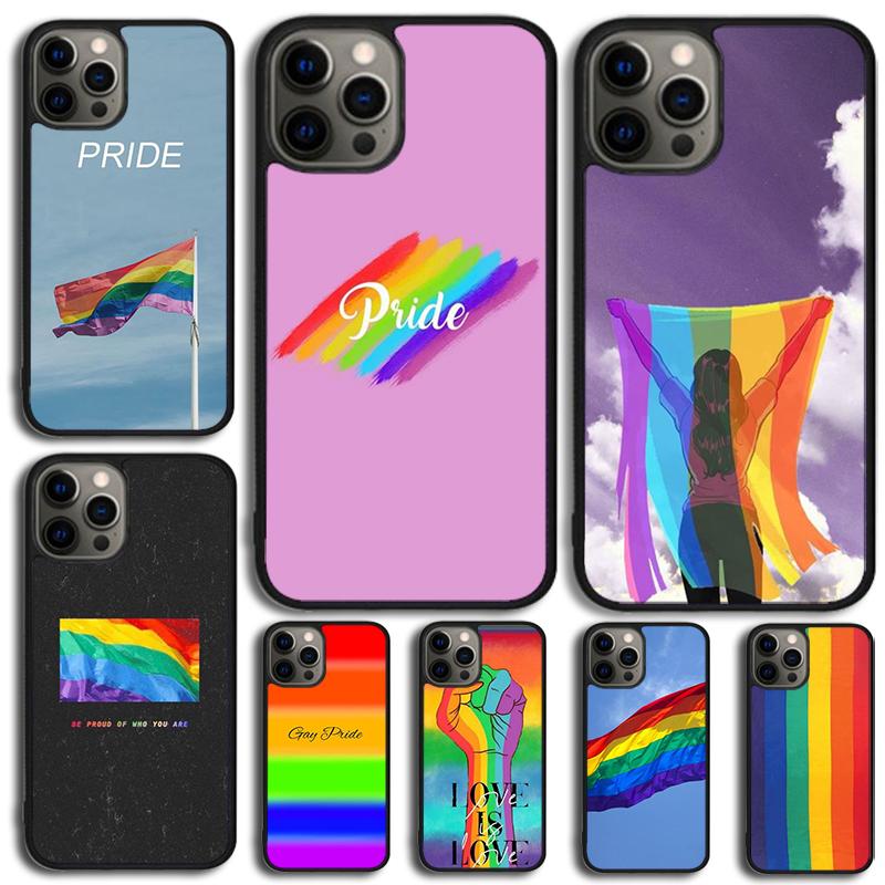 Gay Pride LGBT Rainbow Flag Phone Case For iPhone 17 Air 15 16e 14 13 Pro Max Coque 12 11 Pro Max PLUS Cover