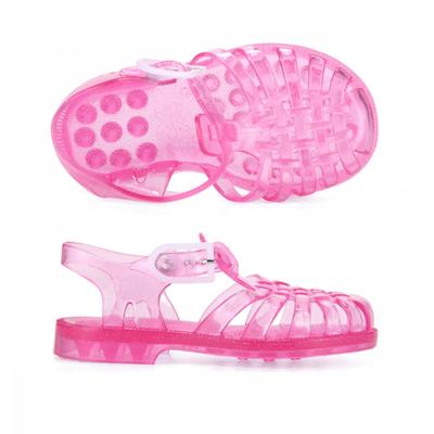 Meduse Sun 201 Rose Paillete Rose Paete Pink Glitter Kids Kids Jelly Shoes Sandals