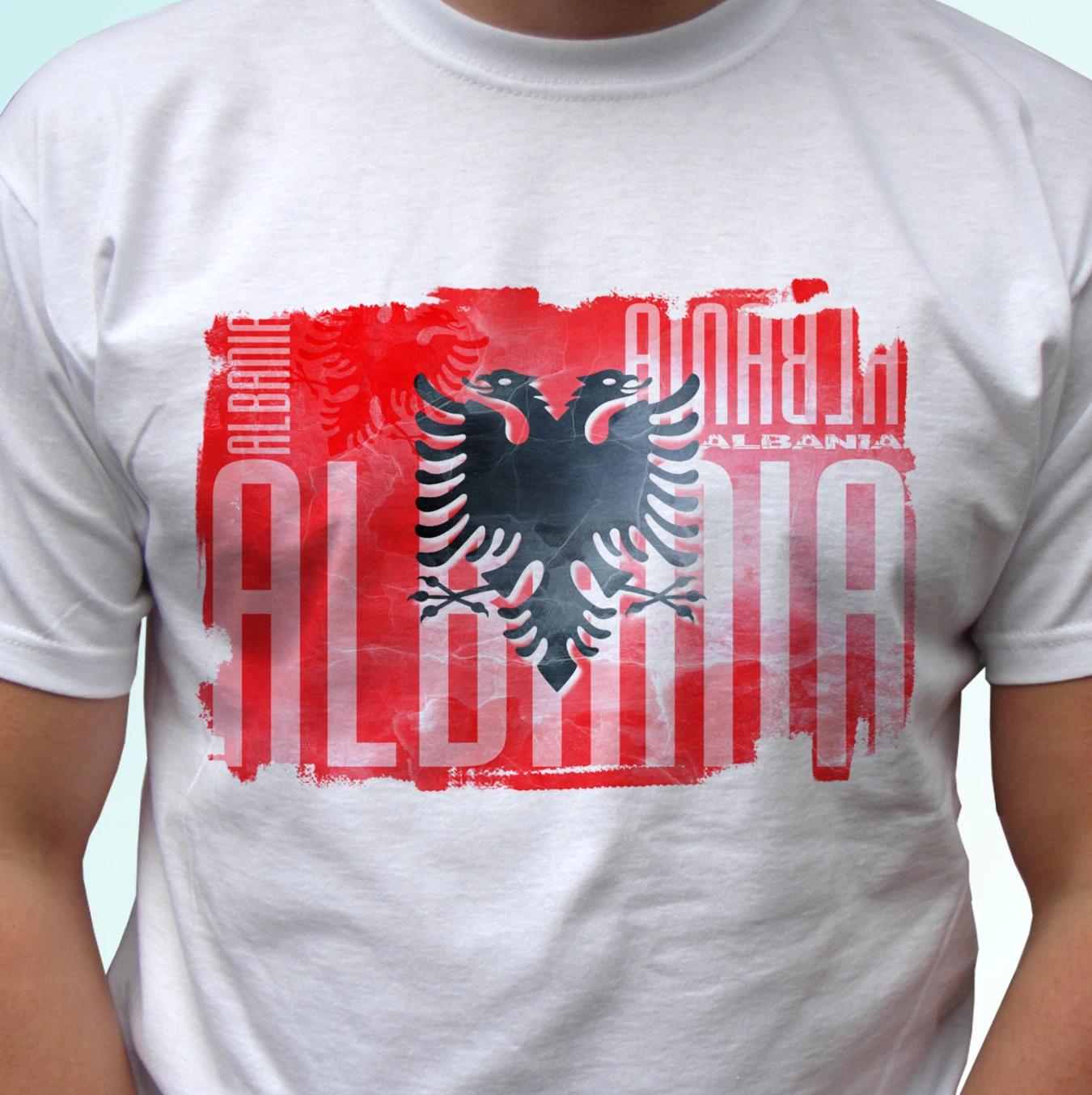 

Albania flag design white kids boys T-Shirt top modern tee - s s kids baby sizes 100