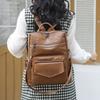 Damen Rucksack Große Kapazität PU Rucksack Multifunktionale Umhängetasche