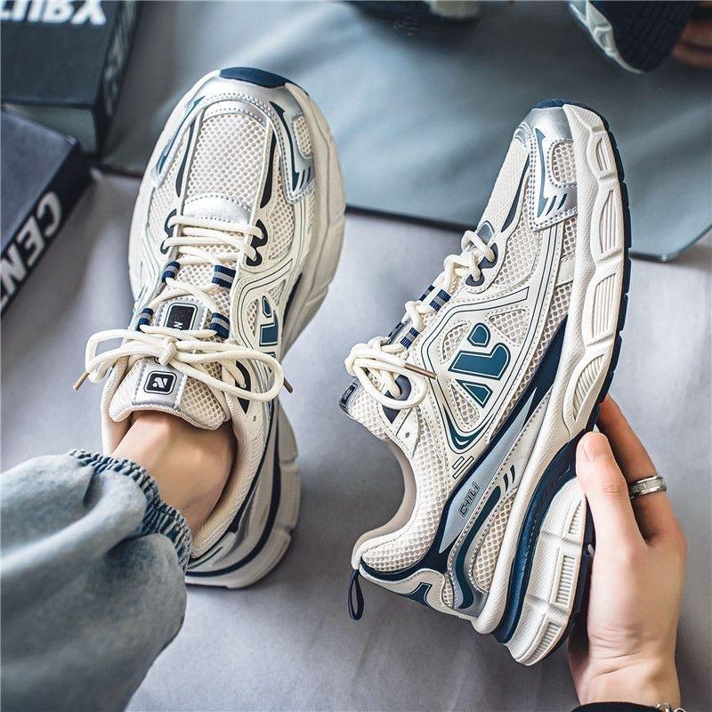 Summer men's shoes new breathable mesh shoes men's sports shoes trendy versatile platform casual dad shoes