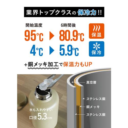 CB Japan SOLUND Active Bottle, 1.9L, Beige, Straw-Free, 2-Way Vacuum Insulated, Dual-Layer Design, Santeco Active Bottle