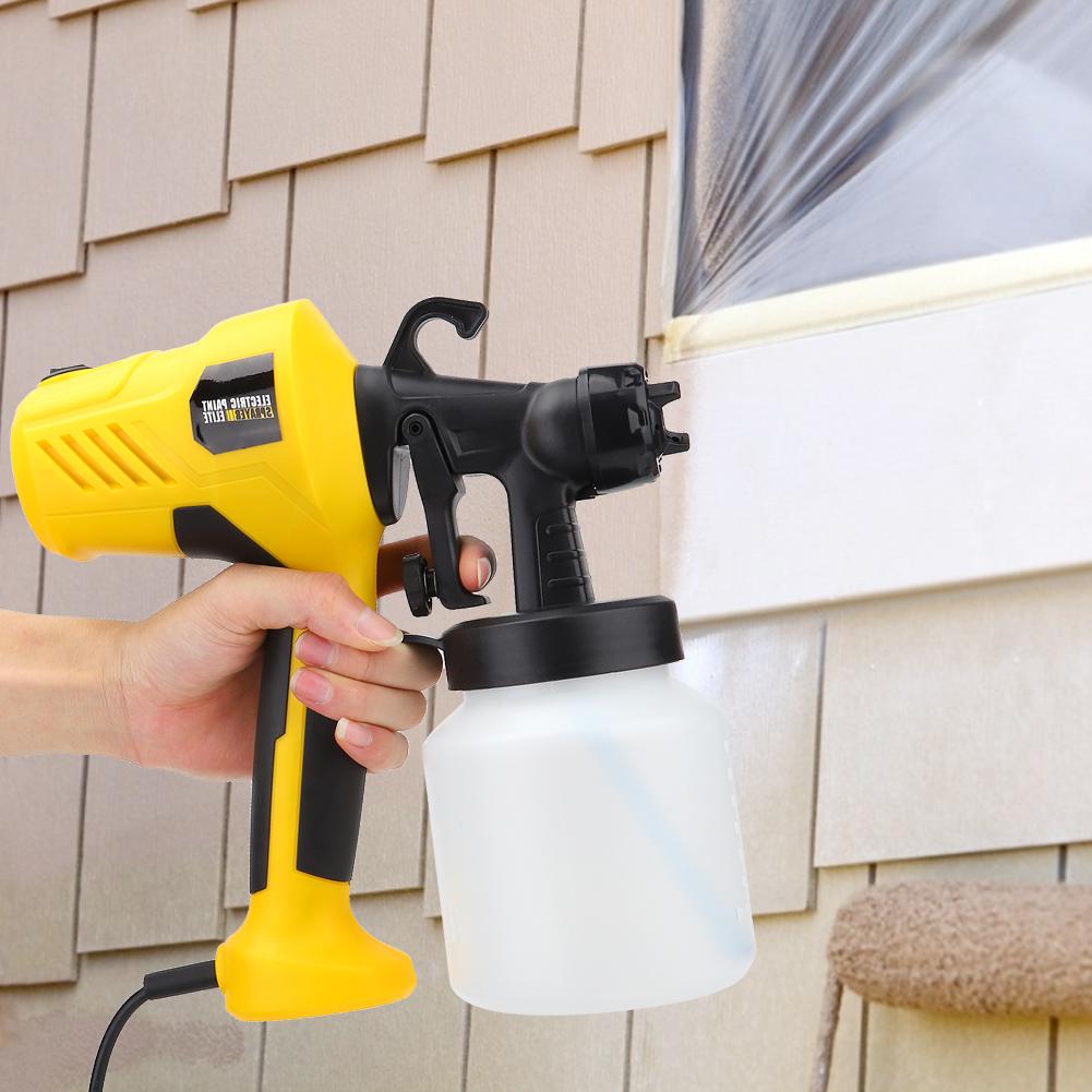 High Pressure Electric Paint Sprayer Adjustable Spray Paint Tool Yellow