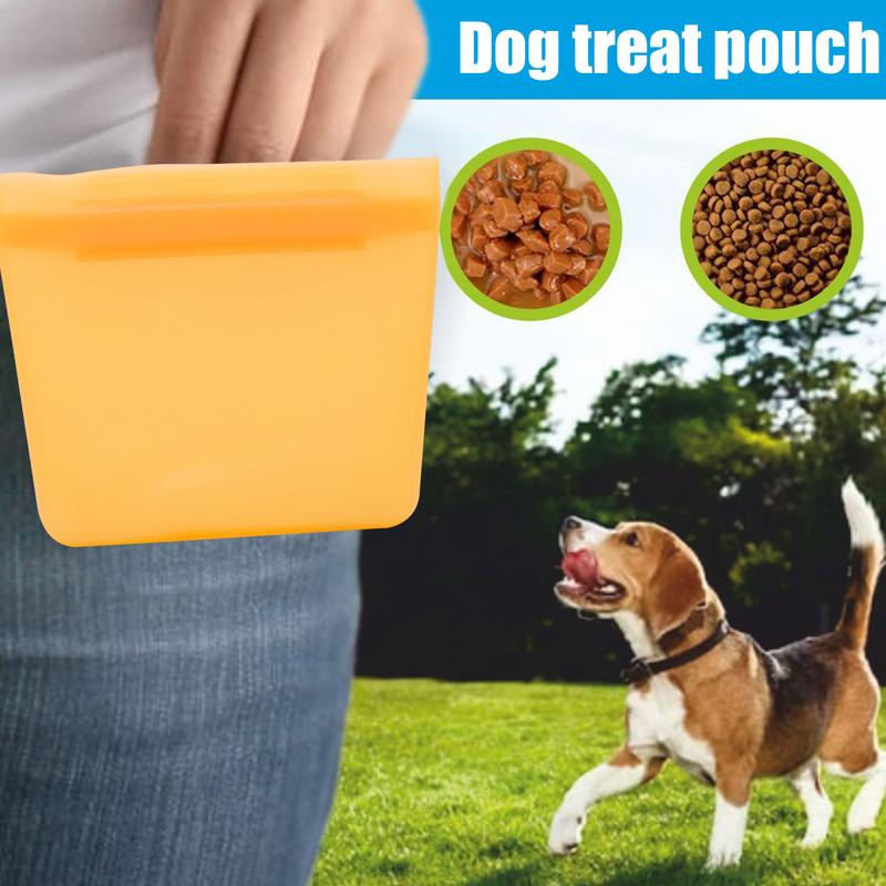 Silicone Dog Treat Bag Portable Dog Training Bag Outdoor Feeder for Training Pet Treat Bag Dog Treat Pouch Pet Supplies