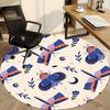1pc Butterfly Night Office Round Rug, Non-slip, Soft and Durable Office Rug for Interior Decoration, Perfect for Office, Beautiful Decoration Yy260324