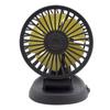 5V/12V/24V Mini Car Fan ABS Black Auto Single Head Fan USB Universal Car Fan Suction Cup Car Seat Back 360 Degree Cooling Fan