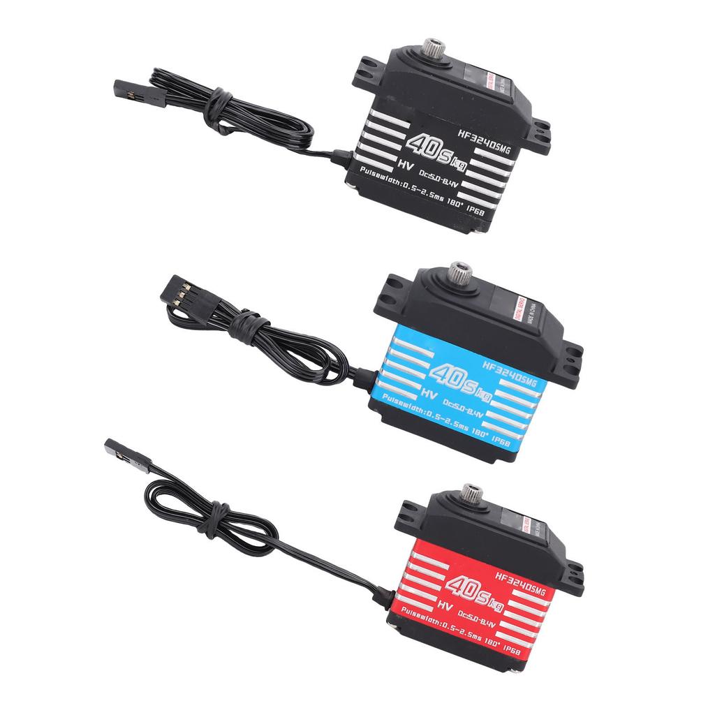 RC Digital Servo Motor IP68 Water Proof Metal Gear High Torsion with 25T Servo Horn for 1/12 1/10 1/