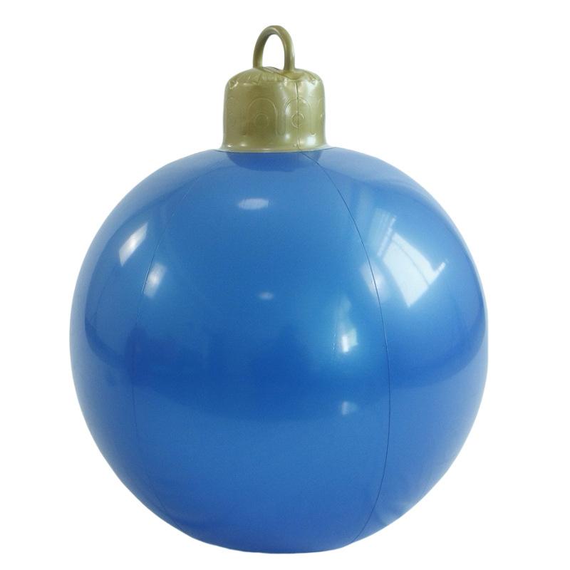 

1 шт. рождественские украшения для патио подвесные ПВХ однотонные рождественские шары большого размера 60cm синий