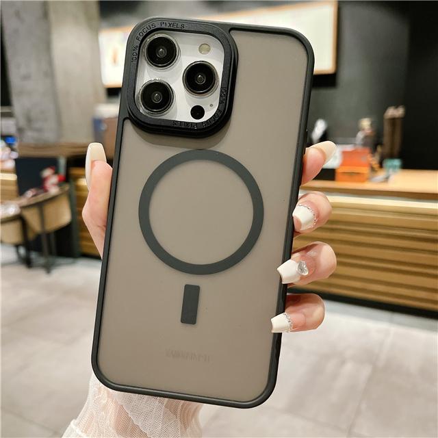 

For iPhone 15 Pro Max Highend Luxury Quality Magsafe Magnetic Matte Transparent Phone Case For iPhone 16 11 12 13 14 Plus Frame Protective Cover For iPhone 16 Pro
