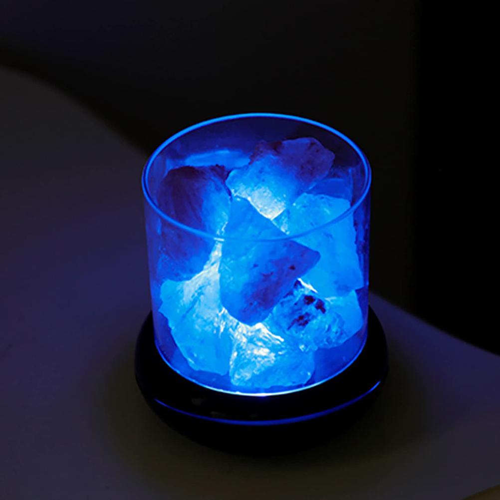 Salt Crystal Lamp Night Light USB Aroma Diffuser Salt Lamp Colorful Salt Crystal Lamp Fragrance Oil