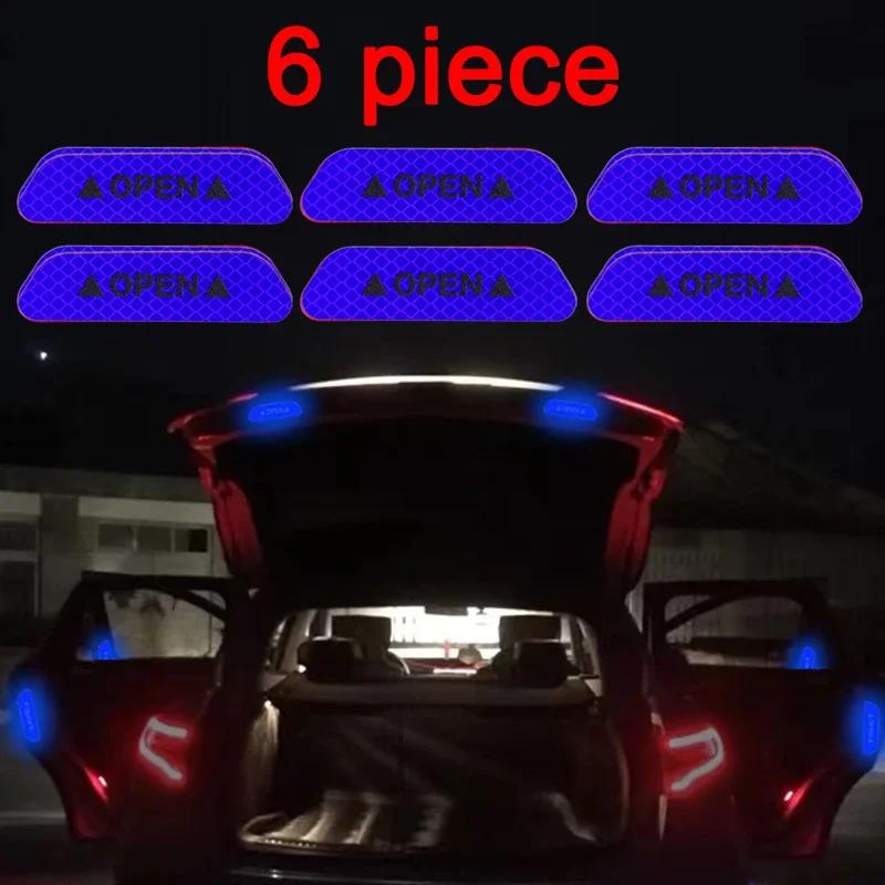 

Предупреждение об открытии двери автомобиля 6 шт. Светоотражающая наклейка Безопасность Открытие Автоаксессуары Светоотражающая лента Наклейка Авто Экстерьер Интерьер Светоотражатель