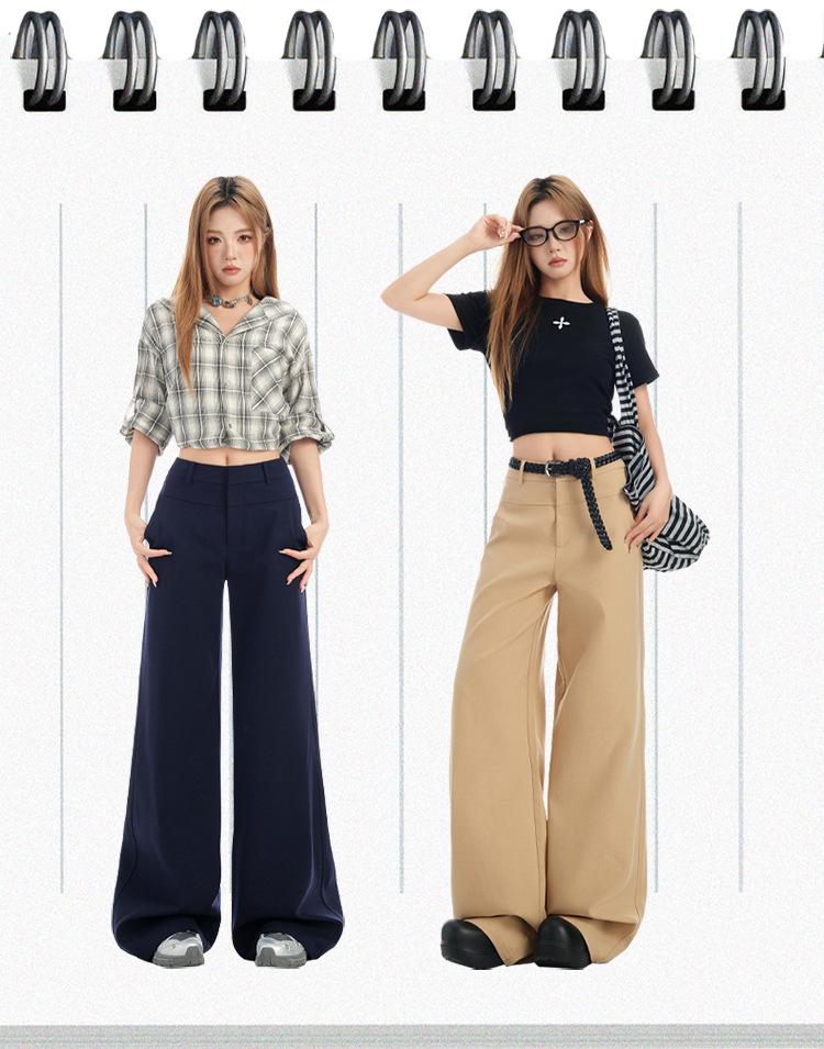 Women's High Street Casual Loose Straight-Leg Wide-Leg Jeans - Autumn Collection