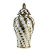 Ceramic General Jar Porcelain Handicrafts Geometric Golden Jar Storage Tank Flower Vase Home Decoration Accessories