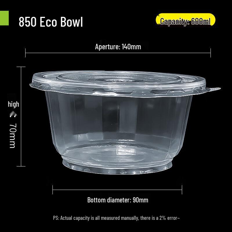 Sai Ke You Disposable Round Plastic Takeaway Bowls