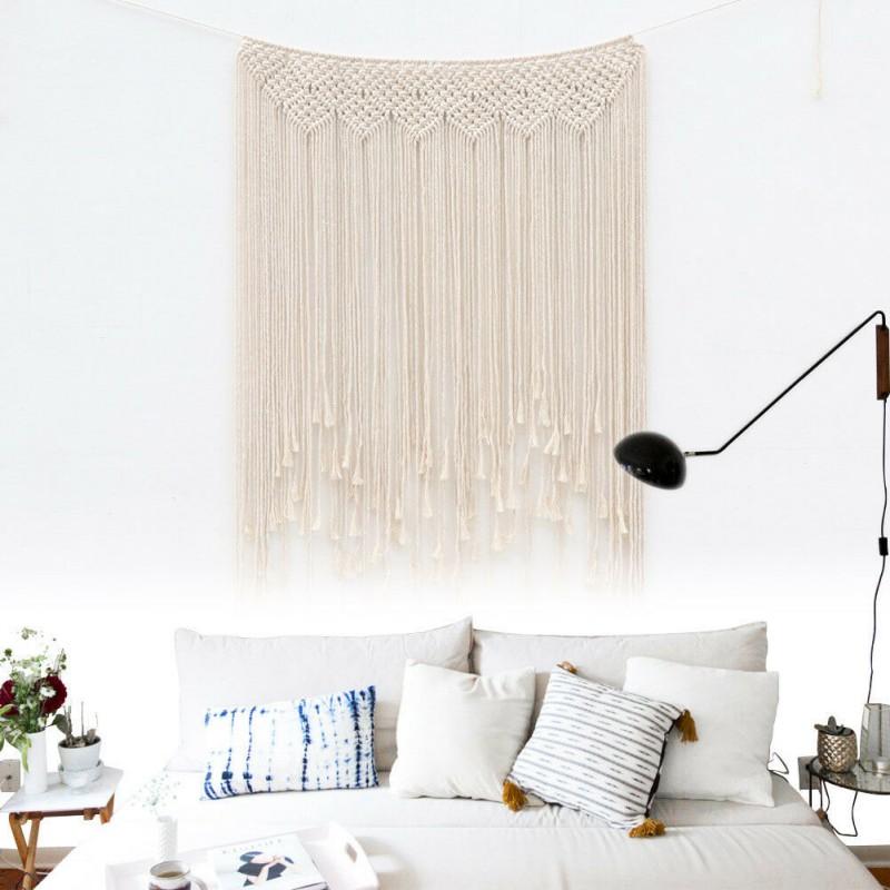 Household Weeding Decoratrion Concise Solid Color Handmade Roome Decor Wall Hanging Tapestries