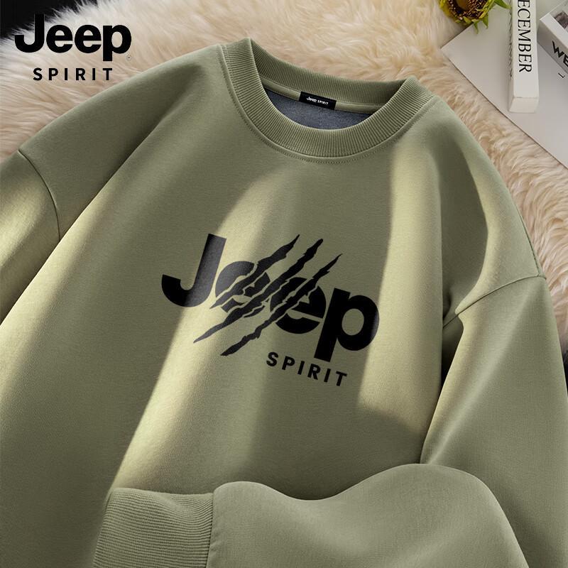 

JEEP SPIRIT Men s Heavyweight Fleece Lined Crewneck Sweatshirt 3XL