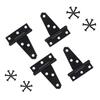 4pcs Heavy Duty T Strap Hinges Wrought Metal Hardware Rustproof Shed Door Hinges Rustproof T Hinges set for Wood Gates