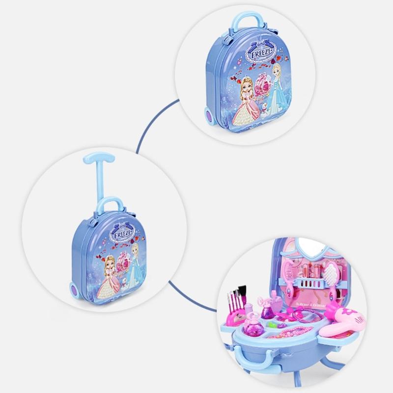 36Pcs Kids Makeup Kit for Girls Playing Make Up Set Toy for 3 4 5 6 7 8 9 10 Years Old Girls Pretend Dress-Up Beauty Set