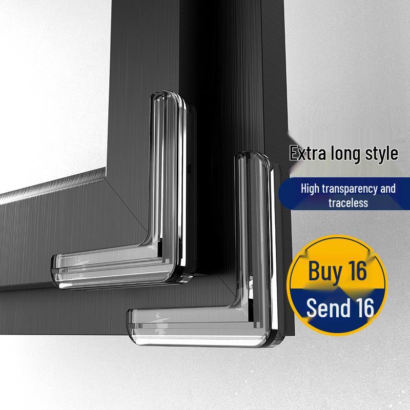 Aluminum Window Anti-Collision Corner Protector - Silicone Safety Sleeve for Inward Opening Windows