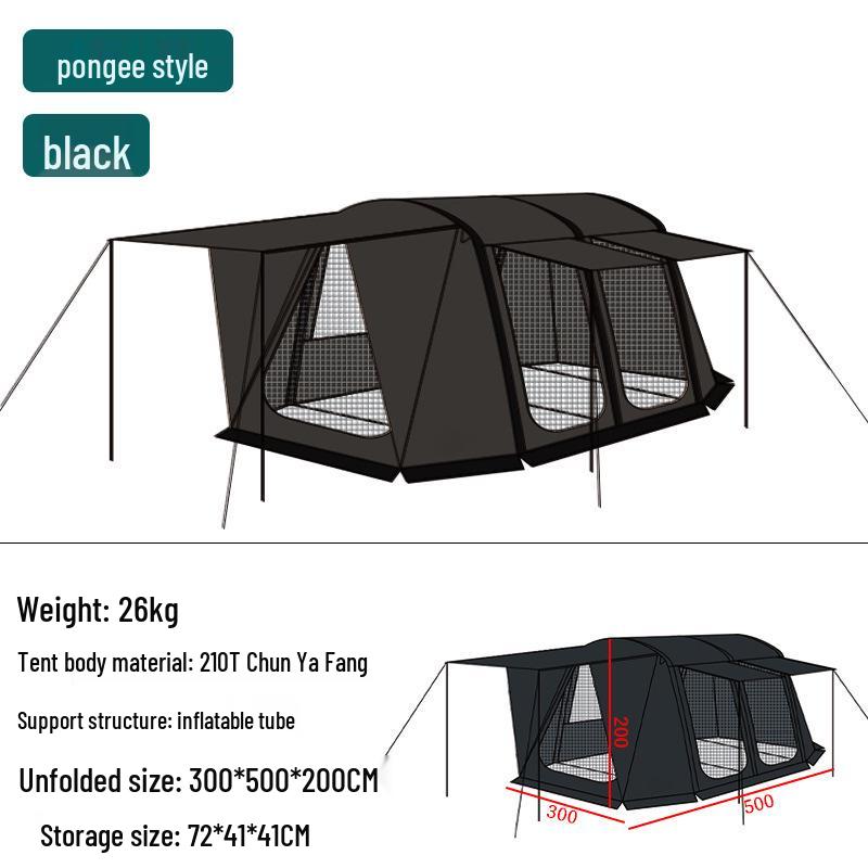 Inflatable Car Rear Tent: Thick Sun and Rain Protection Awning for Outdoor Camping