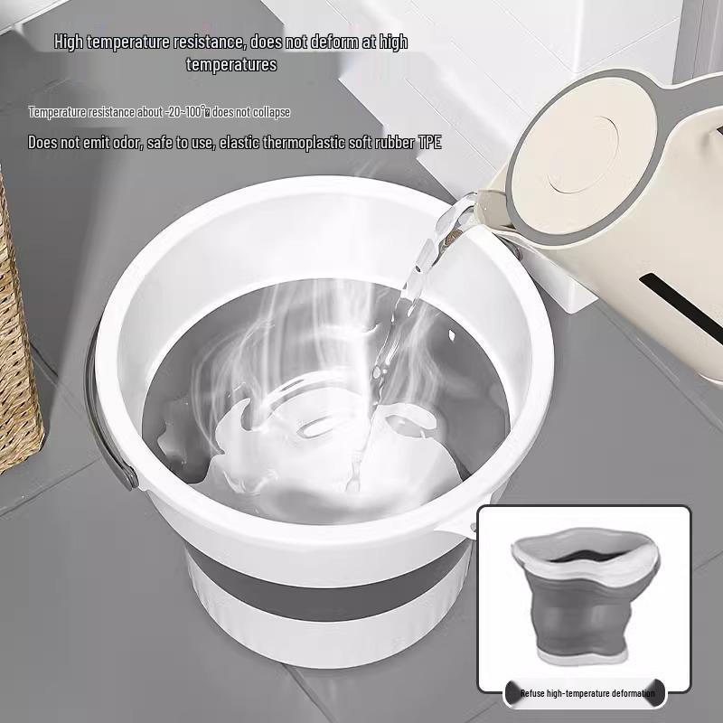 Portable Outdoor Folding Wash Bucket - Ideal for Fishing, Car, Travel, & Household Use