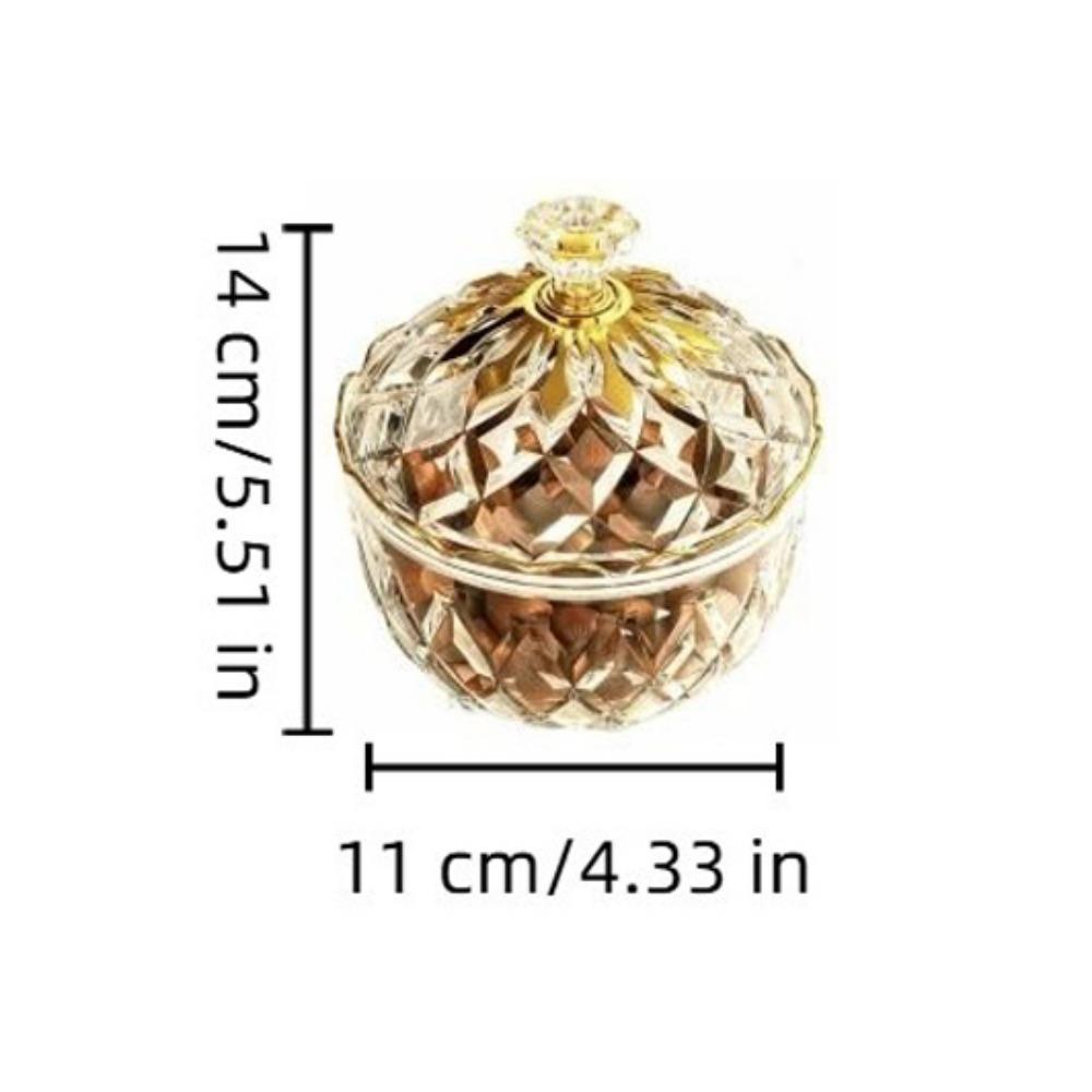 Elegantní průhledná dóza na bonbóny, prachotěsný pohárek na bonbóny, křišťálová dóza na svačiny, úložný prostor na svačiny