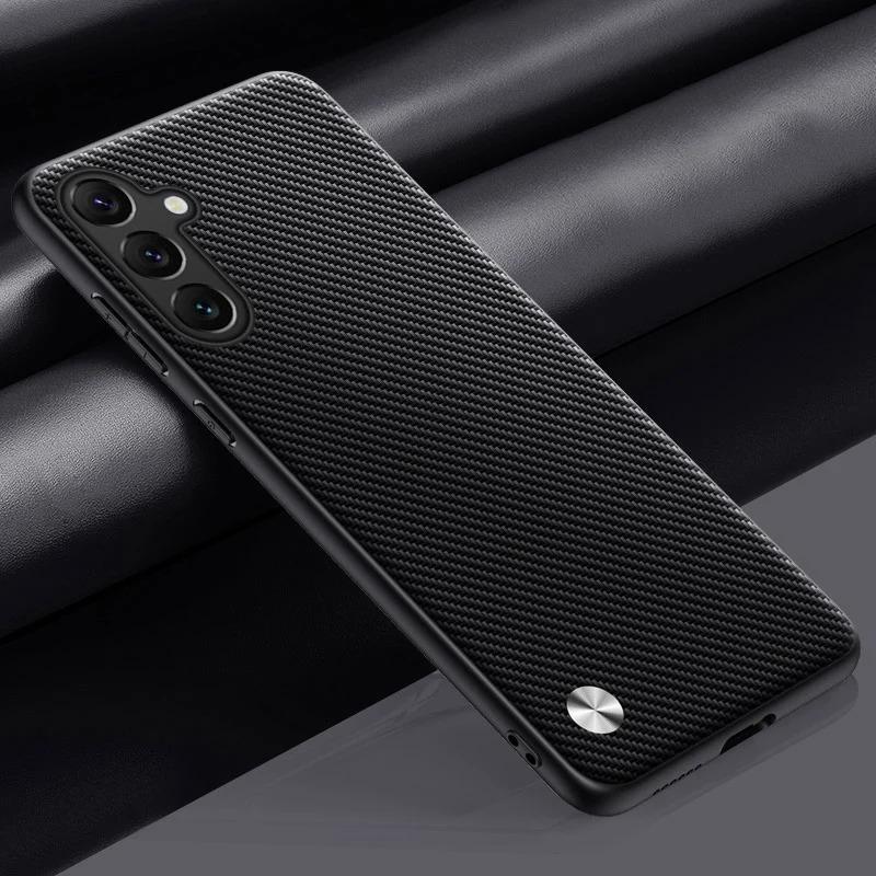 

EUCAGR Роскошный чехол из ПУ-кожи для Samsung Galaxy A04S A14 A24 4G A34 A54 5G Задняя крышка Ударопрочный чехол для телефона с полной защитой For Samsung A54 5G матовый черный