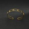 Atoztide Personalized Custom 10mm Letter Name Bracelet for Women Men Stainless Steel Hollow Bangles Birthday Jewelry Gift