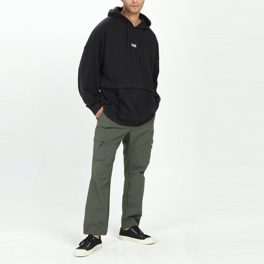 Vans Logo Loose Fit Hoodie Unisex Tops Black VN000BYNBLK
