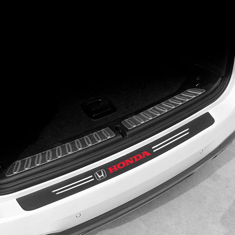 Carbon Fiber Car Door Threshold Sticker Auto Trunk Protective Strip For Honda Civic Fit Jazz Accord Pilot CRV BRV HRV