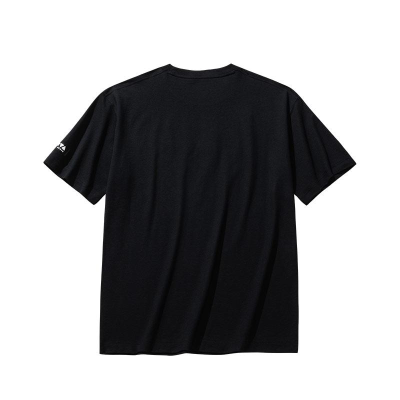 Anta Comfortable Breathable Versatile Letter Round Neck Short Sleeve T-Shirt Men Tops Basic-Black 152528136-3