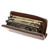 Porter Sheen Long Wallet with L-Shaped Zipper, 110-02927 (Brown)