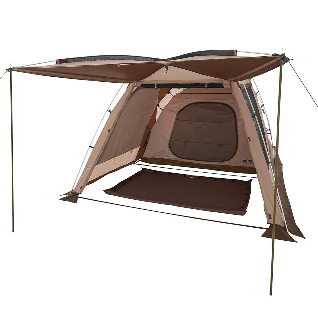 LOGOS Mudguard Tent Mat, Large, 71809747, Brown, Approx. 220cm Wide x 146cm Deep