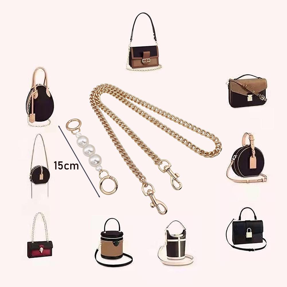 DIY Sturdy Large Imitation Pearl Bead Purse Handle Strap Bag Charms Handbag Chain Replacement Accessories Decoration