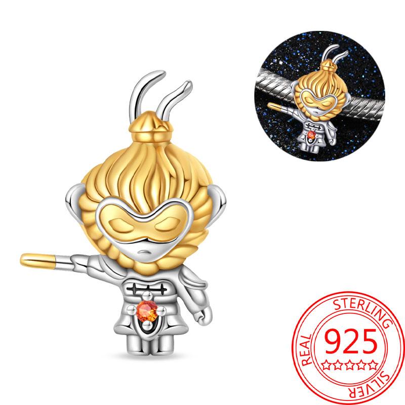 Lovely Copper Little Monkey Embracing Red Heart Pendant Fit Bracelet Necklaces Party Pairing With Handmade Gifts