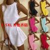 Women's Sexy Solid Color Sleeveless Loose Women's Vest Dress