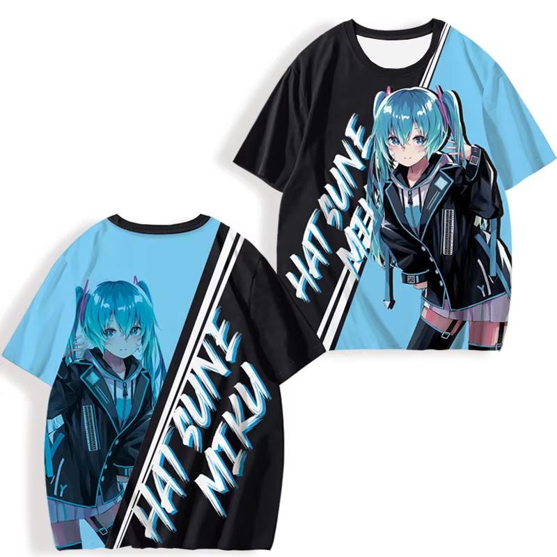 Hatsune Miku 3D Printed Women's Short Sleeve Tee Summer Casual Cute Men's Sport Tops Hot Anime Fans T-shirt Unisex Tops Y2K 2025