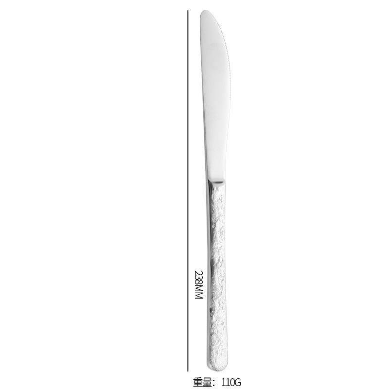 Stainless steel tableware set 304 stainless steel tableware tableware ins wind creative stone pattern knife, fork and spoon stainless steel tableware