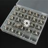 25Pc Sewing Machine Bobbins Spools Empty Bobbins Spools Sewing Machine Plastic Storage Box for Home Sewing Accessories Tools