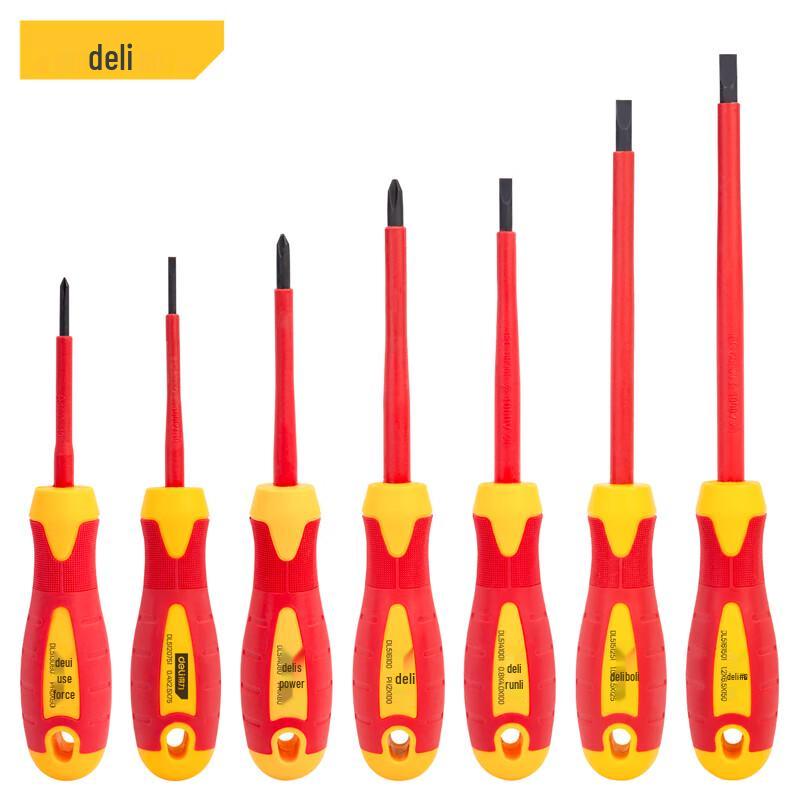 Deli 7-Piece Insulated Screwdriver Set CN plug (adapter included) DL510007