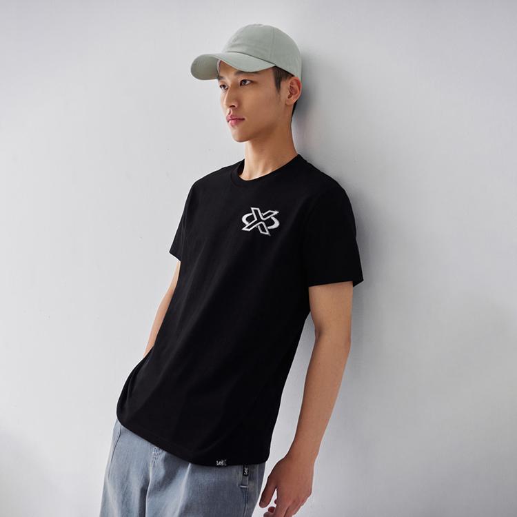 Lee T-Shirts Men's Black Crew Neck Moderate LMT0098074LE00FK11000