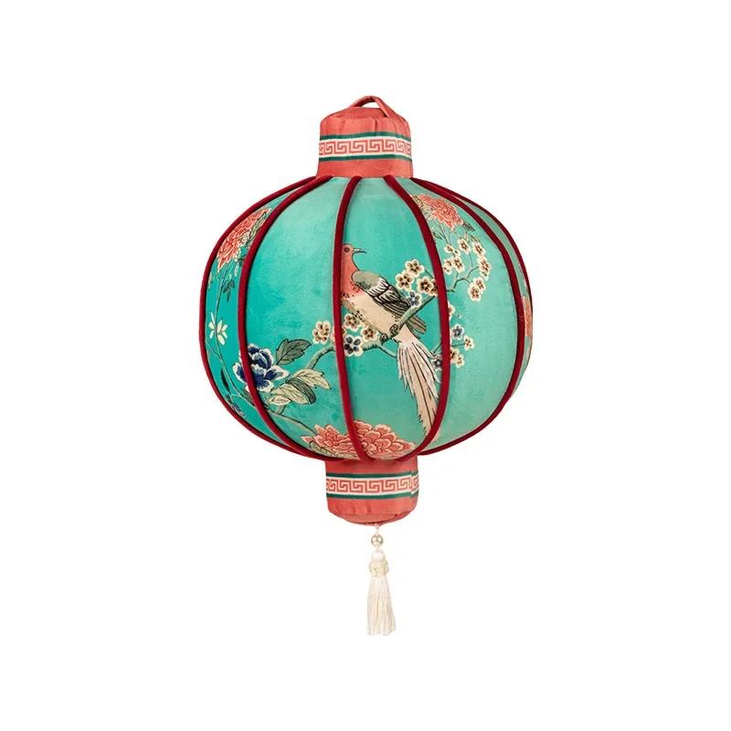 Подушка-фонарик в виде китайской птицы декоративная подушка в виде цветка винтажная красная круглая в форме яйца для дивана-кровати из бархата для дома 6980₽