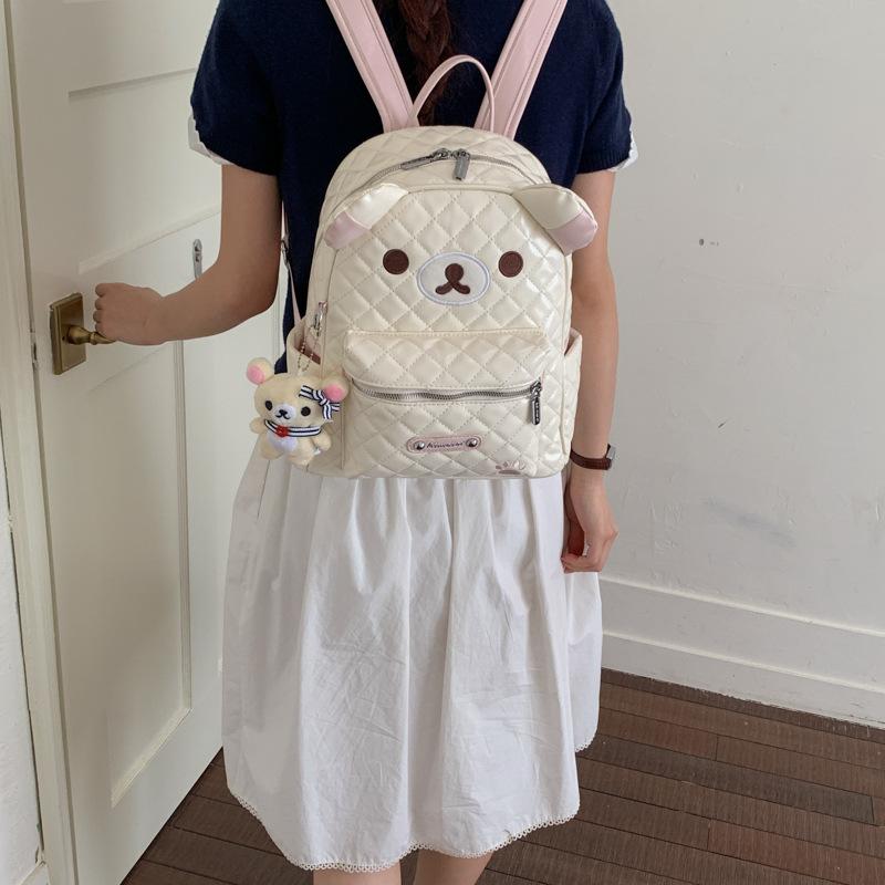 Schoolbagins Cartoon Bear Backpack Cute and Lightweight Japanese Student Schoolbag Shopping Out High-value Commuter Bag