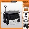 2025 Foldable Outdoor Camping Cart - Lightweight Picnic and Campsite Trolley